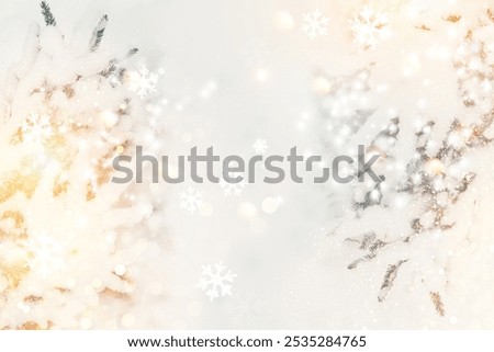 Similar – Image, Stock Photo Branches and twigs frozen in ice winter / spring