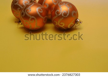 New Year's festive composition multicolor balls on background
