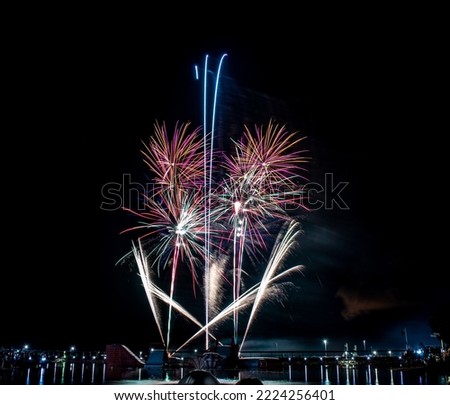 New Years fireworks Waterfront Darwin NT Imagine de stoc © 