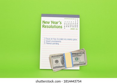 New Years Resolution January 2021 Calendar Notepad