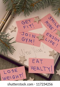 New Year's resolutions in the holiday arrangement
