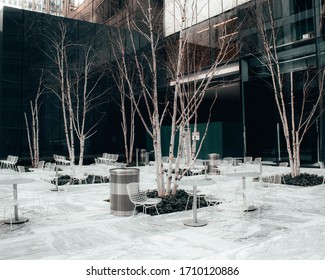 New York - 03.02.2020: Small Urban Park In Park Avenue In New York City