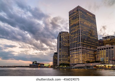 NEW YORK - 19 JULY 2016: 55 Water Street South St. 55 Water Street Is A 687-foot (209 M) Tall Skyscraper In The Financial District Of Lower Manhattan