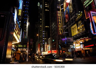 New York 42nd Street At Night