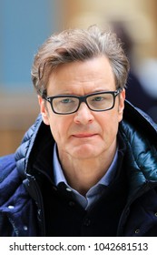 NEW YORK - APRIL 8: Colin Firth Is Seen Taking A Stroll In SoHo On April 8, 2014 In New York City.