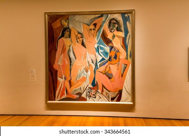 NEW YORK - AUGUST 23: Inside views of the Museum of modern art in New York on August 23, 2015. This is one of the most popular and famous museums worldwide for modern art. 