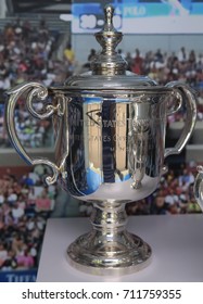 NEW YORK - AUGUST 31, 2017: US Open Men Singles Trophy On Display During US Open 2017 At Billie Jean King National Tennis Center In New York