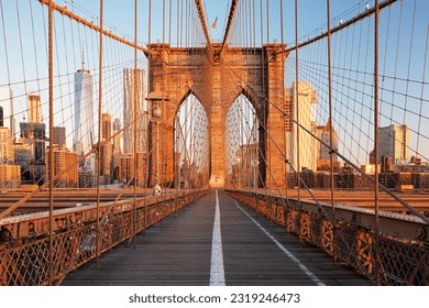 New York, Brooklyn bridge, United Statef of America. - Powered by Shutterstock