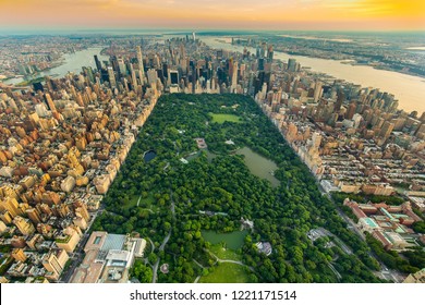 New York Central park aerial view in summer - Shutterstock ID 1221171514