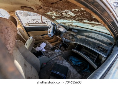 New York - CIRCA 2012: Consequences Of Sandy The Hurricane. Superstorm Sandy Was The Most Destructive Hurricane Of The 2012 Atlantic Hurricane Season.