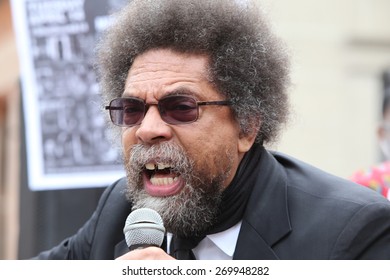 NEW YORK CITY - APRIL 14 2015: Several Hundred Activists From Stop Mass Incarceration Network Rallied At Union Square Park Before Marching To Lower Manhattan. Dr Cornel West.