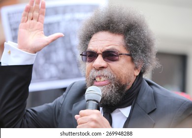 NEW YORK CITY - APRIL 14 2015: Several Hundred Activists From Stop Mass Incarceration Network Rallied At Union Square Park Before Marching To Lower Manhattan. Dr Cornel West