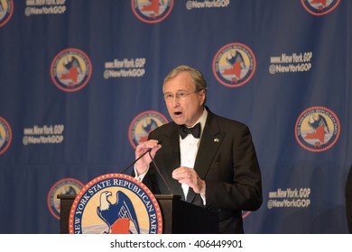 NEW YORK CITY - APRIL 14 2016: The New York State Republican Party Held A Gala In Honor Of New Mexico Governor Susana Martinez. New York GOP Chair Edward F Cox