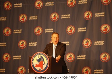 NEW YORK CITY - APRIL 14 2016: The New York State Republican Party Held A Gala In Honor Of New Mexico Governor Susana Martinez. Ohio Governor & Presidential Candidate John Kasich