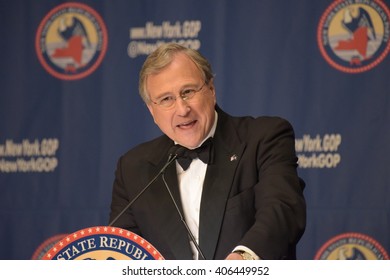 NEW YORK CITY - APRIL 14 2016: The New York State Republican Party Held A Gala In Honor Of New Mexico Governor Susana Martinez. New York GOP Chair Edward F Cox