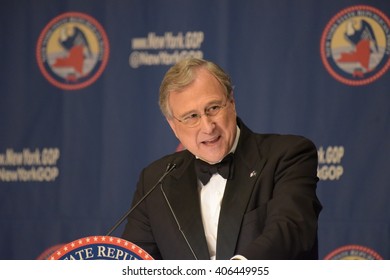 NEW YORK CITY - APRIL 14 2016: The New York State Republican Party Held A Gala In Honor Of New Mexico Governor Susana Martinez. New York GOP Chair Edward F Cox