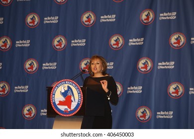 NEW YORK CITY - APRIL 14 2016: The New York State Republican Party Held A Gala In Honor Of New Mexico Governor Susana Martinez. Governor Martinez Speaks