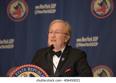 NEW YORK CITY - APRIL 14 2016: The New York State Republican Party Held A Gala In Honor Of New Mexico Governor Susana Martinez. New York State GOP Chair Edward F Cox