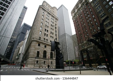 NEW YORK CITY - APRIL 19: A general exterior view of the United States Federal Reserve Bank in New York City, on Friday, April 19, 2013.