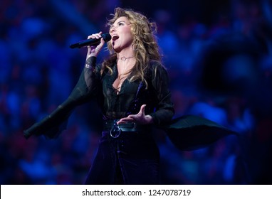 NEW YORK CITY,  - AUGUST 28 : Shania Twain At The 2017 US Open Grand Slam Tennis Tournament