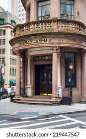 NEW YORK CITY - AUGUST 3, 2014:  Historic Delmonicos Restaurant In Downtown Manhattan.  