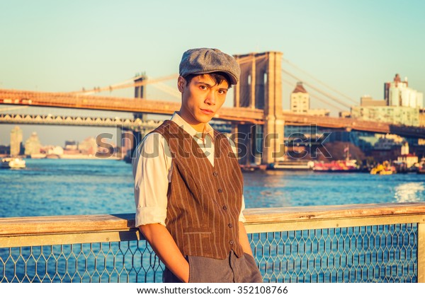 newsboy hat and vest