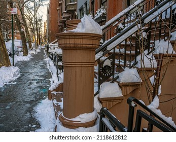 New York City Brownstone On Upper East Side Of Manhattan