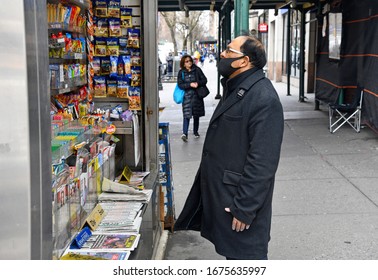 NEW YORK CITY CIRCA MARCH 2020. As The Coronavirus Pandemic Broadens In Scope, More People Are Wearing Face Masks With The Hope Of Protecting From Viral Infection.