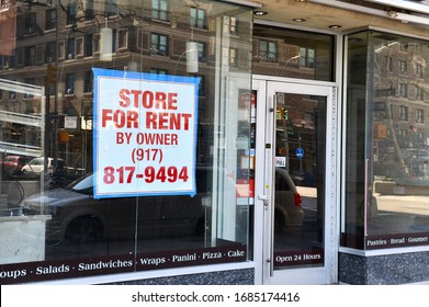 NEW YORK CITY CIRCA MARCH 2020. As Manhattan landlords keep increasing rents, more pressure is put on small businesses which have moved or closed down as increased expenses make it hard to stay open
