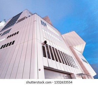 NEW YORK CITY - DECEMBER 1, 2018: Whitney Museum Of American Art, Exterior View On A Winter Night.