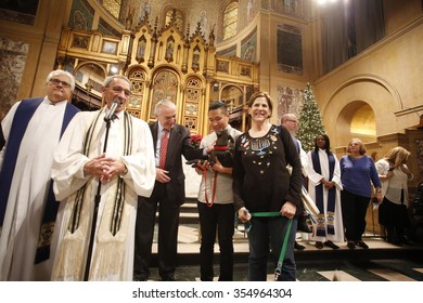 NEW YORK CITY - DECEMBER 13 2015: Cindy Adams Joined Commissioner Bratton To Host The Annual Blessing Of The Animals At Christ Church In Manhattan