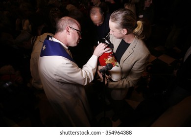 NEW YORK CITY - DECEMBER 13 2015: Cindy Adams Joined Commissioner Bratton To Host The Annual Blessing Of The Animals At Christ Church In Manhattan