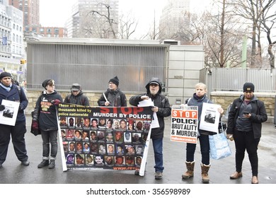 NEW YORK CITY - DECEMBER 29 2015: Activists With The NY Revolutionary Club Gathered In Union Square To Protest A Cleveland Grand Jury's Failure To Indict In The Death Of Tamir Rice