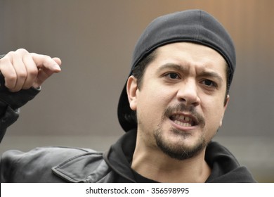 NEW YORK CITY - DECEMBER 29 2015: Activists With The NY Revolutionary Club Gathered In Union Square To Protest A Cleveland Grand Jury's Failure To Indict In The Death Of Tamir Rice. Noche Diaz