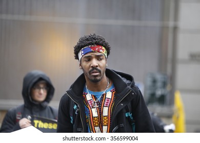 NEW YORK CITY - DECEMBER 29 2015: Activists With The NY Revolutionary Club Gathered In Union Square To Protest A Cleveland Grand Jury's Failure To Indict In The Death Of Tamir Rice