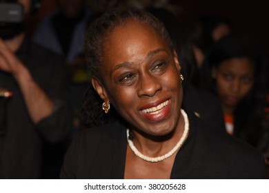 NEW YORK CITY - FEBRUARY 18 2016: NYC first lady Chirlane McCray joined business and community leaders at Sylvia's Harlem's restaurant restaurant for Flint. NYC first lady Chirlane McCray