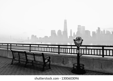 New York City In The Fog From New Jersey