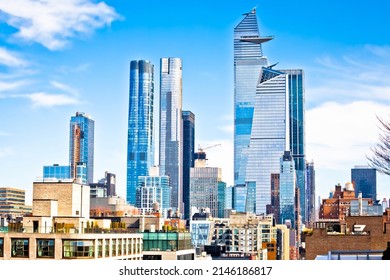 New York City Hudson Yards skyline development view, United States of America - Shutterstock ID 2146186817