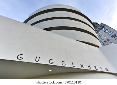 New York City - January 31, 2016: The Famous Solomon R. Guggenheim Museum Of Modern And Contemporary Art In New York City, USA