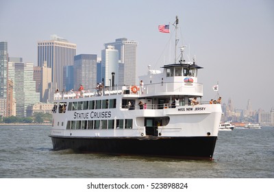 NEW YORK CITY - JUL 20, 2011: Statue Cruises Miss Freedom Docked On Liberty Island, New York City, USA.