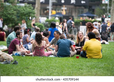 NEW YORK CITY - JUNE 11 2016: Big Apple Barbecue Hosted Its Annual Barbecue Block Party In Madison Square Park. Street Food Festival.