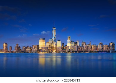New York City - Manhattan after sunset - beautiful cityscape