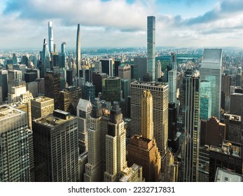 New York City Manhattan Skyscrapers and tall thin buildings next to Central Park - Shutterstock ID 2232717831