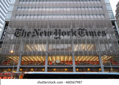 NEW YORK CITY - MARCH 14, 2015: The New York Times Newspaper Building.