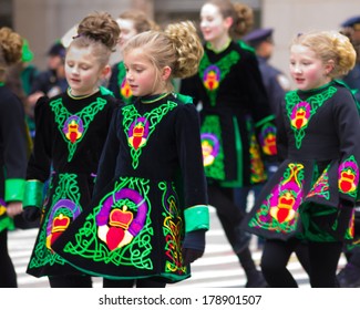 NEW YORK CITY - MARCH 16:  Participants March Up 5th Ave. In Manhattan For 252nd New York City St. Patricks Day Parade On March 16, 2013. This Annual Parade Celebrated Irish Heritage In Manhattan.