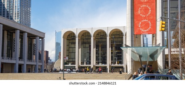 New York City, March 17, 2016 - Metroplitain Opera House At Lincoln Centre For The Performimg Arts