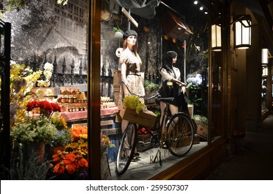 New York City - March 9, 2015: Spectacular window display at Polo Ralph Lauren in NYC on March 9, 2015.