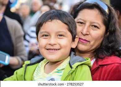 NEW YORK CITY - MAY 14 2015: Several Thousand Tenants Along With City Council & State Assembly Members Staged A March Across The Brooklyn Bridge For Affordable Housing. 