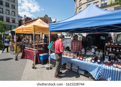 New York City - May 20th 2016: Union Square Farmers Market In Manhattan, New York City.