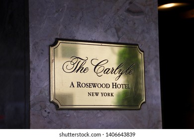 NEW YORK CITY MAY 23 2019:The Carlyle, A Rosewood Hotel